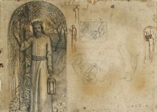 Studies for The Light of the World 1851-1853. Artist: William Holman Hunt