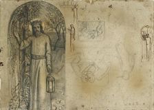 Studies for The Light of the World 1851-1853. Artist: William Holman Hunt