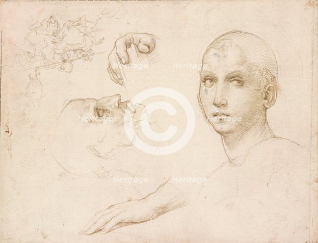 Studies for the Trinity of San Severo, early 16th century. Artist: Raphael.