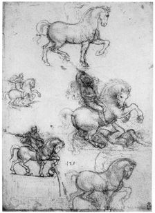 Studies for the Trivulzio Monument c1508 (1954).Artist: Leonardo da Vinci