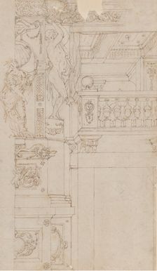Studies for the trompe-l’oeil decorations of Palazzo Ducale (Palazzo Pitti), Florence, 1636-41. Creator: Agostino Mitelli