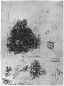 Studies for The Virgin and Child with St Anne and John the Baptist 1503 (1954).Artist: Leonardo da Vinci