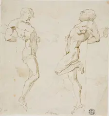 Studies for Thieves on the Cross (recto), n.d. Creator: Pietro Testa
