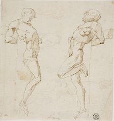 Studies for Thieves on the Cross (recto), n.d. Creator: Pietro Testa