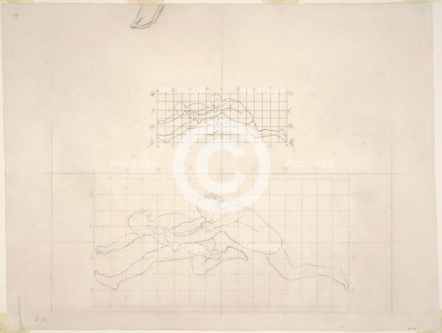 Studies for "Two Classical Male Figures Jumping", 1919-1920. Creator: John Singer Sargent.