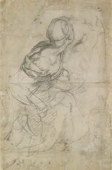 Studies for two kneeling Women, c1500-1520. Artist: Raphael
