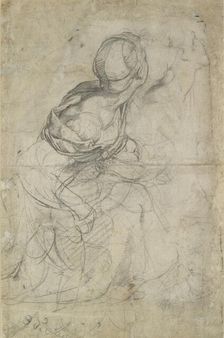 Studies for two kneeling Women, c1500-1520. Artist: Raphael