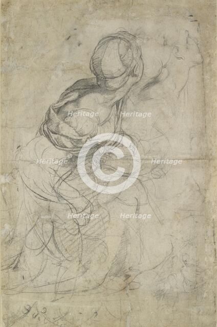 Studies for two kneeling Women, c1500-1520. Artist: Raphael.