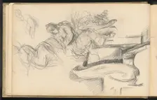 Studies Including a Straw Hat, 1895/1898. Creator: Paul Cezanne