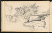 Studies Including a Straw Hat, 1895/1898. Creator: Paul Cezanne