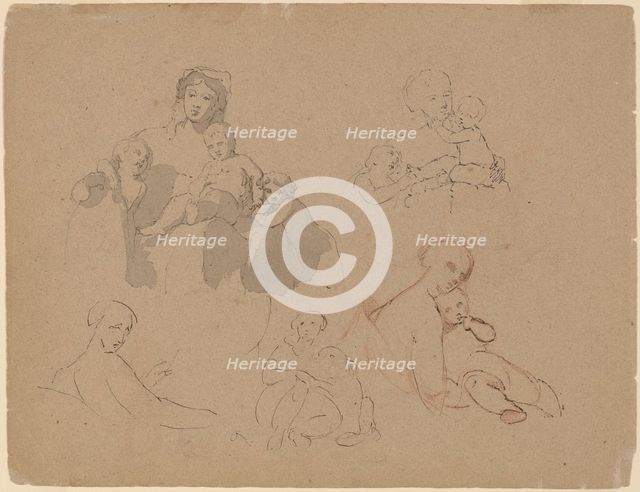 Studies: Major Thomas Biddle and Thomas Wilcocks Sully, 1820. Creator: Thomas Sully.