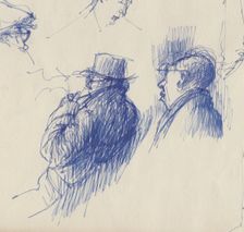 Studies, men in hats, c1950. Creator: Shirley Markham