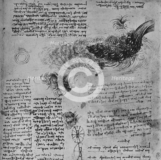 'Studies of the Formation of Water in Motion', c1480 (1945). Artist: Leonardo da Vinci.