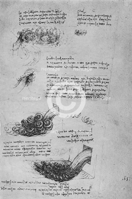 'Studies of Water Formations', c1480 (1945). Artist: Leonardo da Vinci.