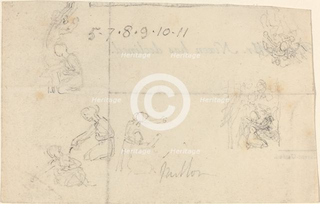 Studies of Women Kneeling. Creator: John Flaxman.