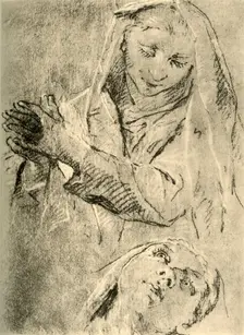 Studies of a Madonna mid 18th century, (1928). Artist: Giovanni Battista Tiepolo