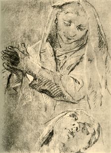 Studies of a Madonna mid 18th century, (1928). Artist: Giovanni Battista Tiepolo