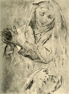 Studies of a Madonna mid 18th century, (1928). Artist: Giovanni Battista Tiepolo