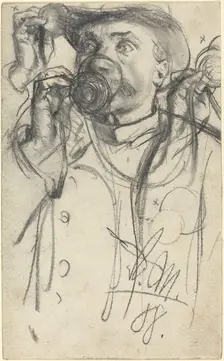 Studies of a Man Drinking, 1888. Creator: Adolph Menzel