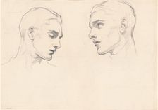 Studies of a Man's Head, c. 1875. Creator: John Singer Sargent