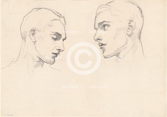 Studies of a Man's Head, c. 1875. Creator: John Singer Sargent.
