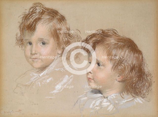Studies of a Child's Head, date unknown. Creator: Unknown.