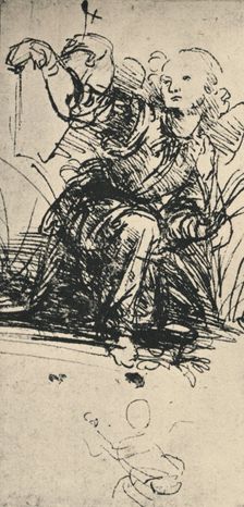 Studies of a Kneeling Angel c1467-1519 (1945). Artist: Leonardo da Vinci