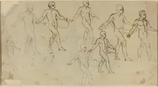 Studies of a Sower (Illustration for Thomson's Seasons), c. 1791. Creator: Thomas Stothard