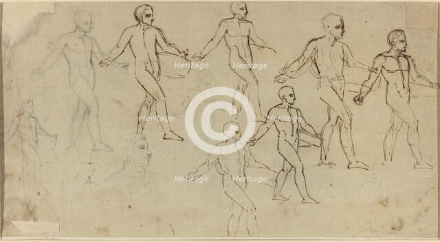 Studies of a Sower (Illustration for Thomson's Seasons), c. 1791. Creator: Thomas Stothard.