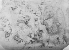 Studies of an Angel, of Horsemen and of Other Figures c1480 (1945). Artist: Leonardo da Vinci