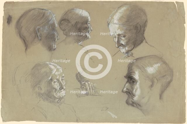Studies of an Elderly Woman, c. 1870-1890. Creator: Enoch Wood Perry.