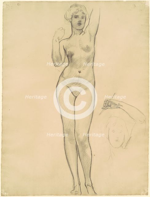 Studies of Aphrodite for "Aphrodite and Eros", 1919-1920. Creator: John Singer Sargent.