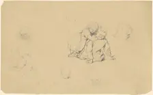 Studies of Children at Play, c. 1840-1850. Creator: James Goodwyn Clonney