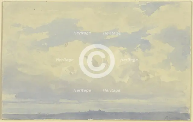 Studies of clouds, 19th century. Creator: Karl Peter Burnitz.