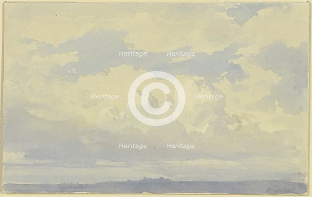 Studies of clouds, 19th century. Creator: Karl Peter Burnitz.