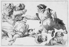 Studies of Dwarfs and Dogs, ca. 1753. Creator: Giovanni Domenico Tiepolo
