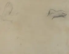 Studies of Feet [verso], 1855. Creator: Edgar Degas