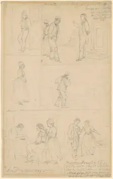 Studies of Figural Groups, 1866. Creator: William Sidney Mount