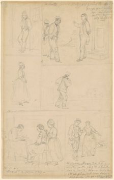 Studies of Figural Groups, 1866. Creator: William Sidney Mount