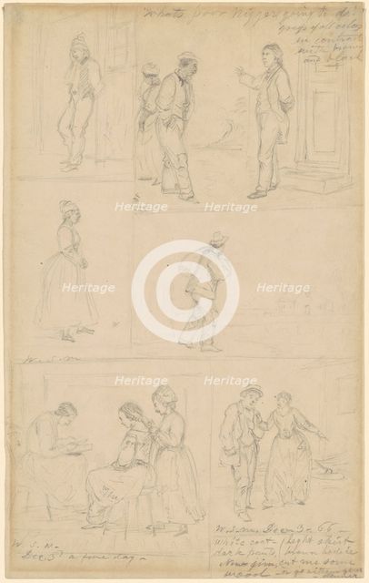 Studies of Figural Groups, 1866. Creator: William Sidney Mount.