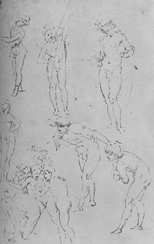 Studies of Figures and a Group of Figures c1500 (1945). Artist: Leonardo da Vinci
