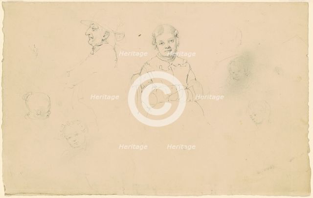 Studies of Figures, c. 1836-1843. Creator: James Goodwyn Clonney.