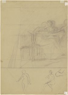 Studies of Figures [verso], c. 1870-1890. Creator: Enoch Wood Perry