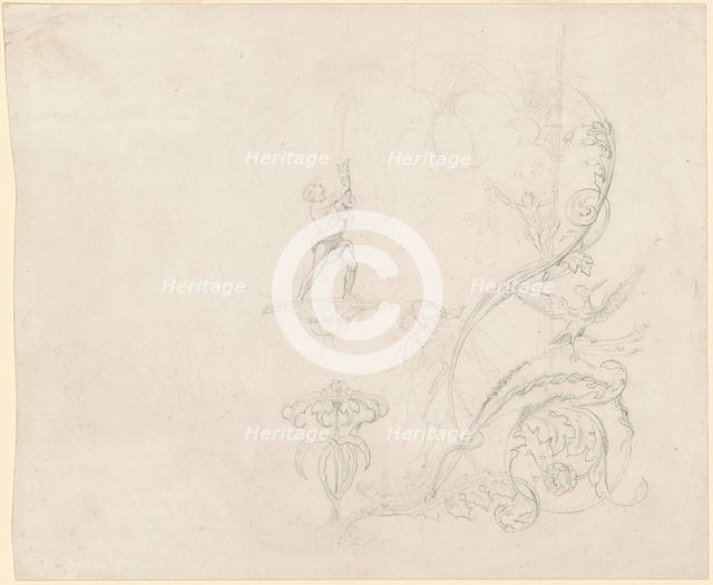 Studies of Fountain Decorations, c. 1850s. Creator: Emanuel Gottlieb Leutze.