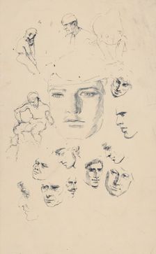 Studies of heads, 1880-1910. Creator: Ladislav Mednyanszky