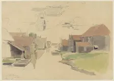 Studies of houses in the Vinkenbuurt, Amsterdam, 1886. Creator: Jan Hanau