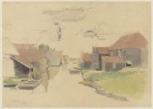 Studies of houses in the Vinkenbuurt, Amsterdam, 1886. Creator: Jan Hanau