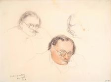 Studies of James McBey, 1926. Creator: Martin Hardie