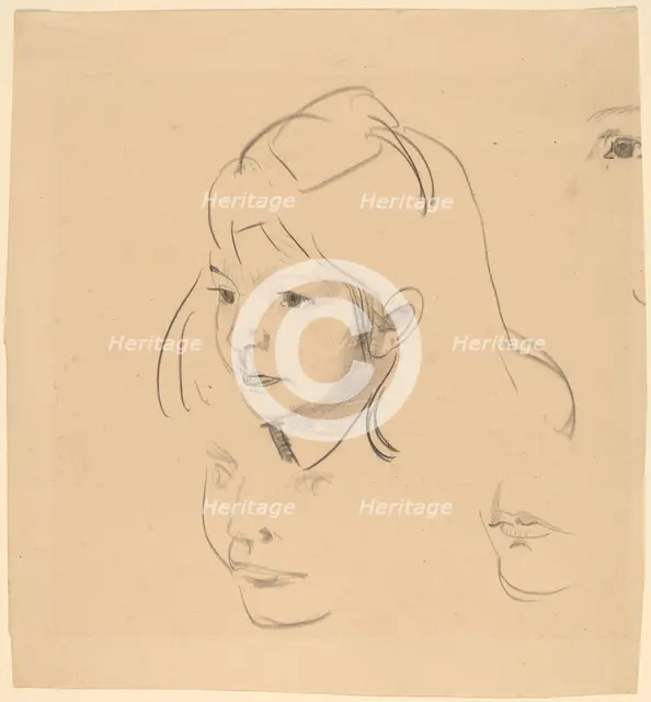 Studies of Jean, c. 1920. Creator: George Wesley Bellows.