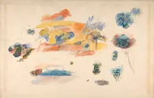 Studies of Landscape, Trees, and Exotic Fruit, ca. 1885. Creator: Pierre-Auguste Renoir